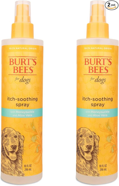 BURT'S BEES FOR PETS Anti Itch Dog Spray with Honeysuckle and Honey, Waterless Grooming Mist for Dry Flaky Skin, Dog Itch Relief Between Baths, Natural Origin Coat Care for Dogs, 10 Fl Oz - 2 Pack