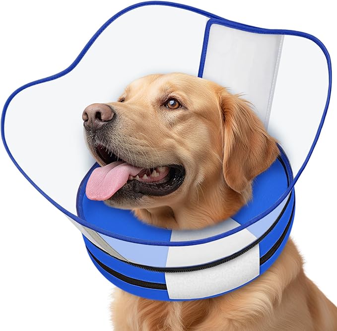 Raised Sponge Dog Cone Collar Alternative After Surgery, Soft Dog Cone for Small Medium Large Dogs to Stop Licking, Pet Neck Donut Collar After Surgery