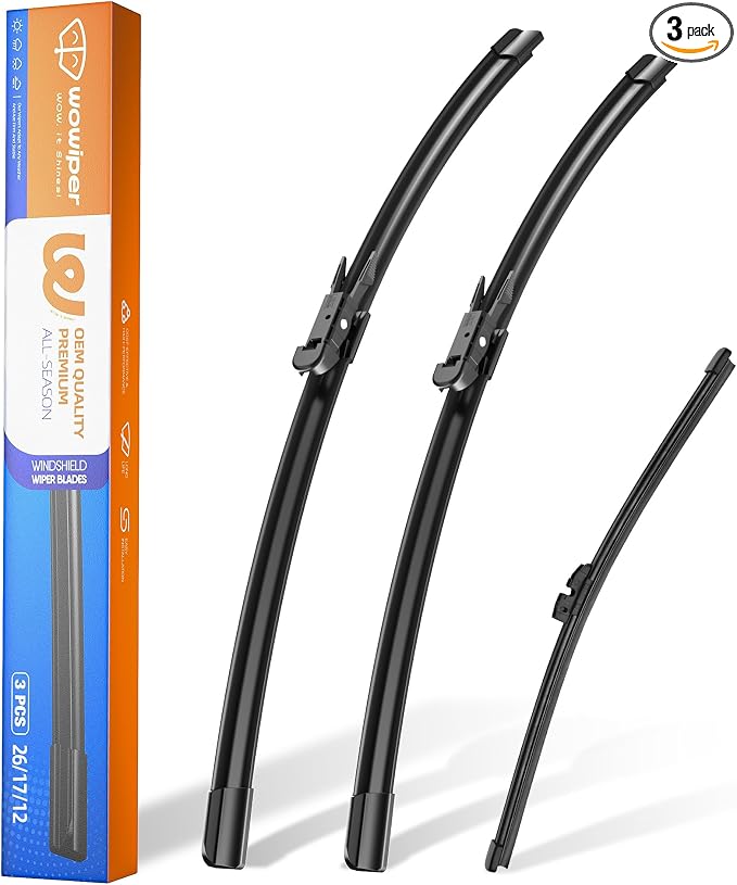 26"+22" Windshield Wiper Blades with 11" Rear Wiper Replacement for Ford Explorer 2011 2012 2013 2014 2015 2016 2017 2018 2019 2020 2021 2022 2023- OEM Quality All-Weather Pinch Tab(Set of 3)