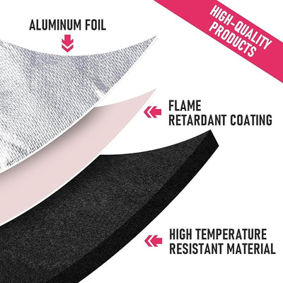 3mm 40"×7" Universal Car Battery Insulation Kit, Extreme Temperature Protection Battery Wrap Blanket, Thermal Insulation Protector, Simple DIY Installation