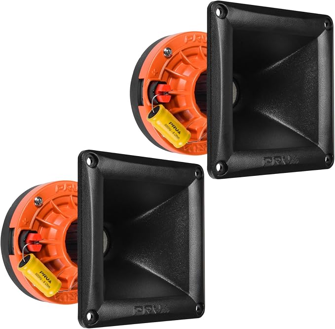 2X WG270Ph Horn Driver - 1" Exit Phenolic Compression Driver 150 Watts 8 Ohm with Compact Exponential Horn for Car Audio - Midrange Vocal Driver (2 Horn Drivers) Bundle 300 Watts