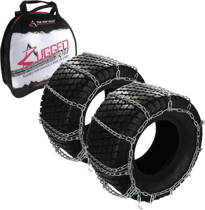 The ROP Shop Pair of 4 Link Tire Chains 29x12x15 for Simplicity & Kubota Lawn Mower, Tractor