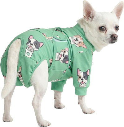 Spark Paws Dog Surgery Recovery Suit – Dog Recovery Suit After Surgery, Anti-Lick Dog Onesie, Abdominal Wound Protector, Soft Cone Alternative for Spay Neuter Male Female Pet Recovery - Pup Cup - S