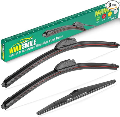 26" 16" 14" Windshield Wiper Blades Replacement for Hyundai Tucson 2016 2017 2018 2019 2020 2021 / Mazda CX7 CX-7 2007-2012 Premium All Weather Front Rear Wipers Set (Pack of 3)