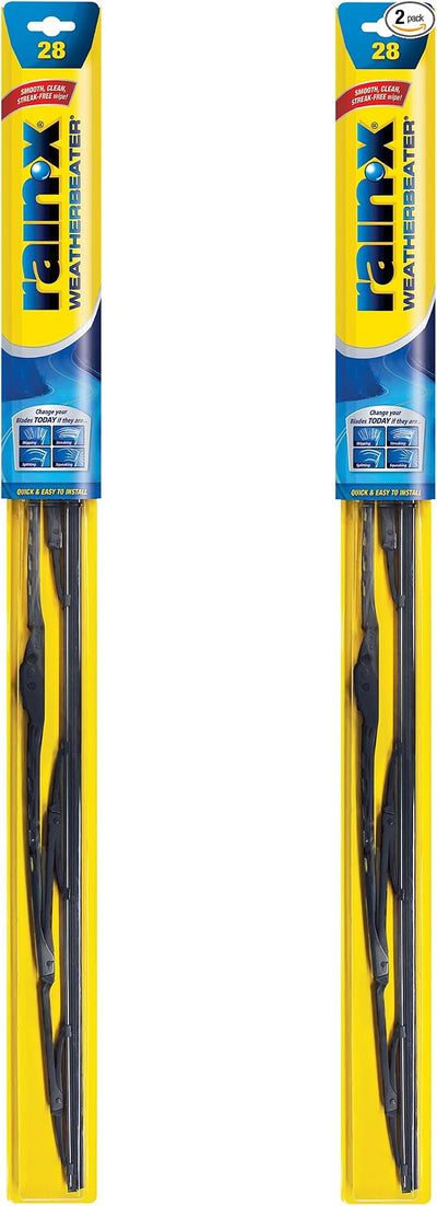 Rain-X 820152 WeatherBeater Wiper Blades, 28" Windshield Wipers (Pack Of 2), Automotive Replacement Windshield Wiper Blades That Meet Or Exceed OEM Quality And Durability Standards