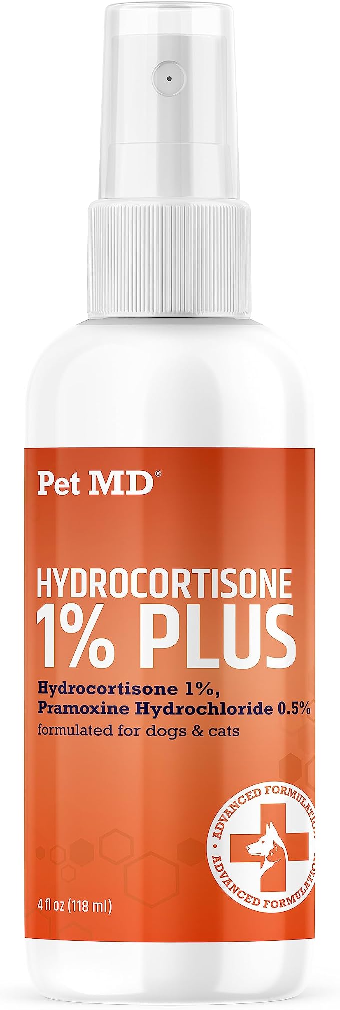 Hydrocortisone Spray for Dogs & Cats - Itchy Skin Relief from Hot Spots, Bites, Scrapes, Irritated Skin, & Dermatitis - 4 oz Anti Itch Spray with Pramoxine