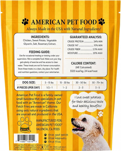 Chicken and Sweet Potato Dog Treats, Soft Chicken Jerky for Small and Large Breeds, Naturally Healthy, Made in The USA (32 oz)