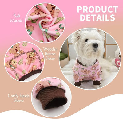 KYEESE Dog Pajamas for Small Dogs Soft Material Stretchable Dog Pjs Cat Pajama Dogs Apparel, Koala, X-Small