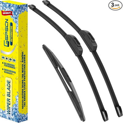 GSPSCN 3 Wipers For Chevy Trailblazer 09-08，Tahoe 2014 /Buick Rainier 07-06 /GMC Envoy 09-07，Original Windshield Wiper Blades Set 22"+22"+12" (Set of 3)