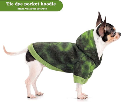 Vibrant Dog Hoodie with Convenient Leash Hole – Stylish and Cozy Sweatshirt for Small, Medium, and Large Dogs, Perfect for Walks, Casual Outings, and Everyday Comfort.Green XS