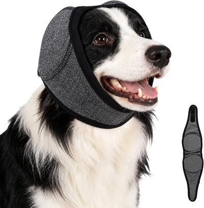 Noise Protection Ear Covers for Dog,Noise Cancelling Ear Wrap,Silent Dog Earmuffs Help Protect Against Noise and Reduce Anxiety,Adjustable Earmuffs are Suitable(Gray, Medium)