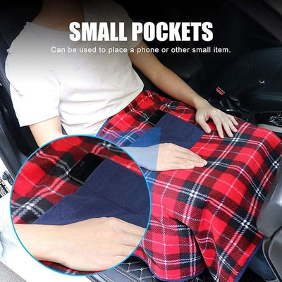 Portable USB Lap Heated Throw Blanket, Winter Warming Heating Blanket Throw Electric USB for Car Home Office Outdoor Removable Washing, Battery Operated