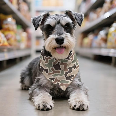 KEIAHUAN Camouflage Dog Bandana Spring Summer Dog Bandanas Reversible Pet Scarf Adjustable Puppy Bib Hankerchief Holiday Bandana for Small to Large Dogs