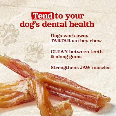 Natural Farm Tendons (4-6 Inch, 6 Pack), Natural Chondroitin and Collagen: Supports Healthy Joints, Great for Dental Health – Made & Packaged, All Dog Sizes