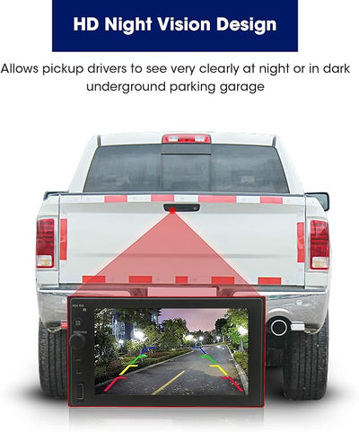 Tailgate Handle with Rearview Backup Camera for Dodge Ram | Compatible for Dodge Ram 1500 (2009-2017), 2500 3500 (2010-2017), RCA Connector