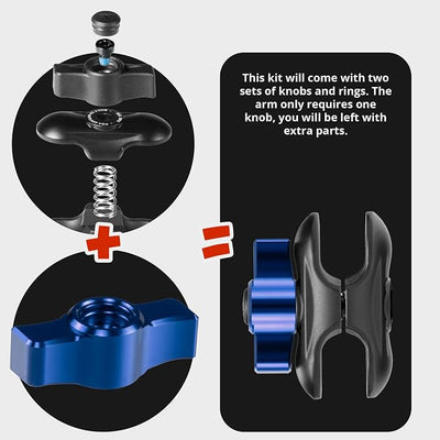 Tackform Link Vent Phone Mount Compatible with 2016-2023 Toyota Tacoma and 2014-2021 Toyota Tundra | Aluminum | Zero Slip, Anti-Scratch | Universal Holder Compatible with iPhone, Galaxy, More | Blue