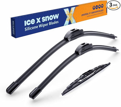 ICEXSNOW® Silicone Windshield Wiper Blades Replacement for Chevy Traverse 2018-2023;GMC Acadia 2017-2023 Automotive Replacement Windshield Wiper Blades (24"+20"+10" Front Rear Wiper Blade Set)