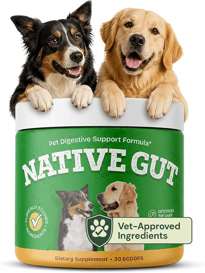 Natural Probiotic Supplement for Pets, Supports Digestive Health & Gut Microbiome, 8 Probiotic Strains, Powder Form, 30 Scoops