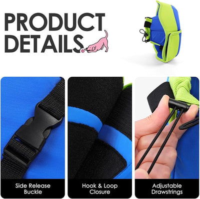 AOFITEE Dog Cone Collar, Adjustable Dog Cones Alternative for Large Dogs After Surgery with Buckle, Pet Cone for Dogs to Stop Licking, Neuter Elizabethan Cones for Wound Healing(Bluegreen,X-Large)