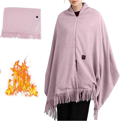 Heated Shawl Wraps for Women Portable Heated Blanket Wearable USB Heating Blanket Scarf for Winter Home Office Travel