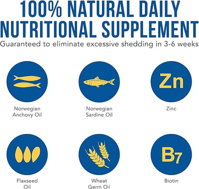 Shed-X Liquid Dog Supplement, 16oz – 100% Natural – Helps Control Excessive Dog Shedding with Fish Oil for Dogs Supplement of Essential Fatty Acids, Vitamins, and Minerals