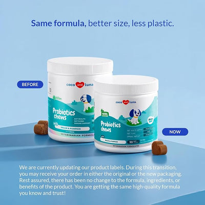 Probiotics for Dogs 90 Soft Chews - Digestive, Gut & Diarrhea | Vet-formulated probiotic with multiple strains. Supports gut health, immune function & relieves diarrhea & digestive issues.