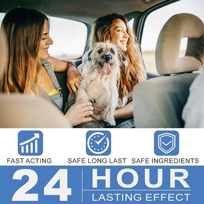 Lunza Motion Sickness for Dogs (26-75 lbs), Dog Car Sickness Medicine for Nausea, Vomiting, Drooling, Whining and More, Non-Drowsy, 20 Tablets