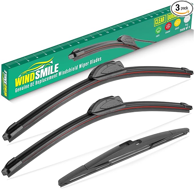 26" 14" 14" Windshield Wiper Blades Replacement for Nissan Versa Hatchback 2007 2008 2009 2010 2011 2012 Premium All Weather Front Rear Wipers Set - OEM Quality (Pack of 3)
