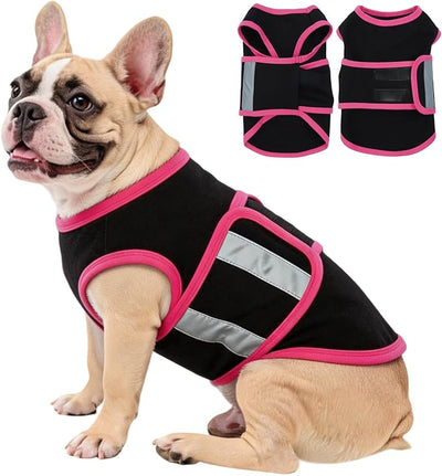 Dog Anxiety Calming Vest, Gentle Compression Anxiety Suit for Dogs, Breathable Dog Calming Wrap for Separation Anxiety, Thunder, Fireworks, Vet Visits, Black S