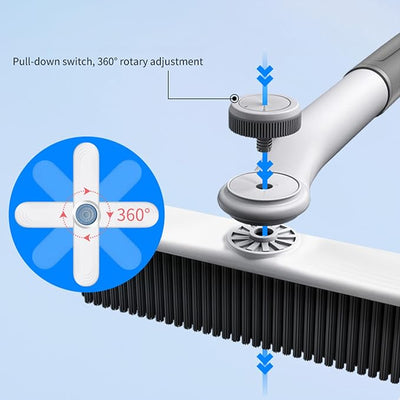 Blue 2-in-1 Snow Brush & Ice Scraper & Snow Shovel for Car Truck SUV Bus Windscreen Windshield, Ergonomic Foam Grip, Adjustable Extendable Detachable Handle, Scratch-Free Efficient Winter Snow Removal