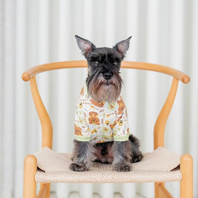 Pippo's Shop 2 Pack Dog Shirt Premium Peruvian Cotton, Fashionable and Cute Pet Apparel, Lightweight Stretch Puppy Soft Breathable T-Shirt (Bee & Pup-Boy Pack, Small)