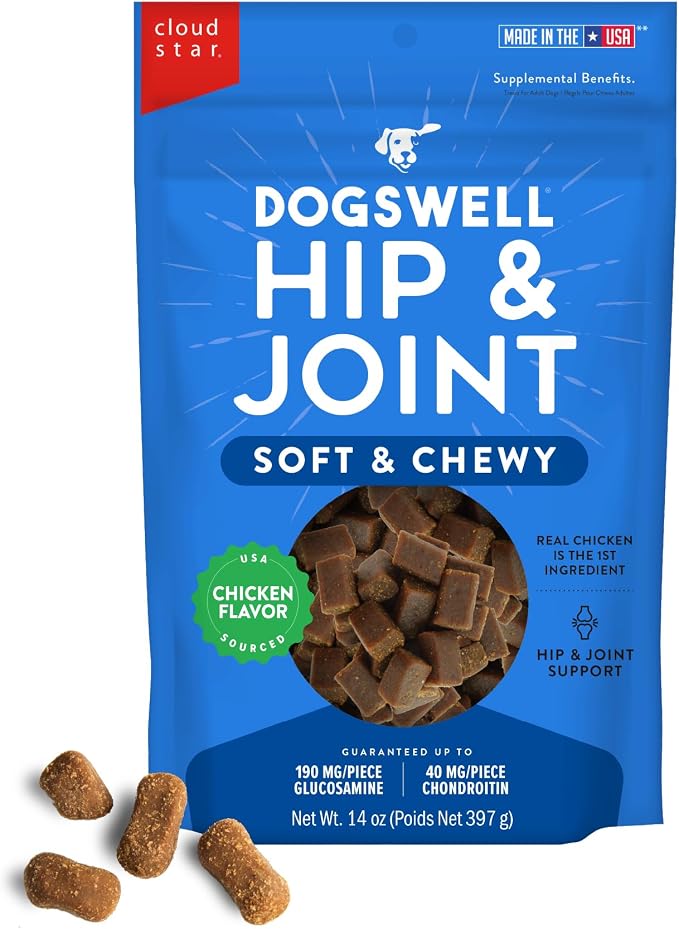 Hip & Joint Soft & Chewy Dog Treats, Chicken 14 oz. Bag