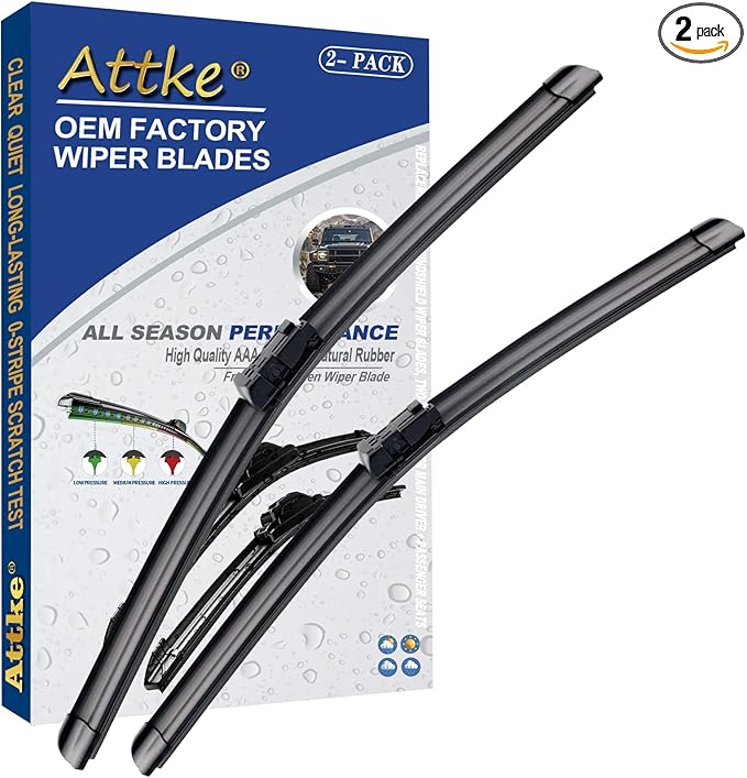 ATTKE 26" + 24" OEM Quality Front Windscreen Wiper Blades for Mercedes-Benz Sprinter 1500 2500 3500 2019 2020 2021 2022 2023 (Set of 2) Without Spray Hose