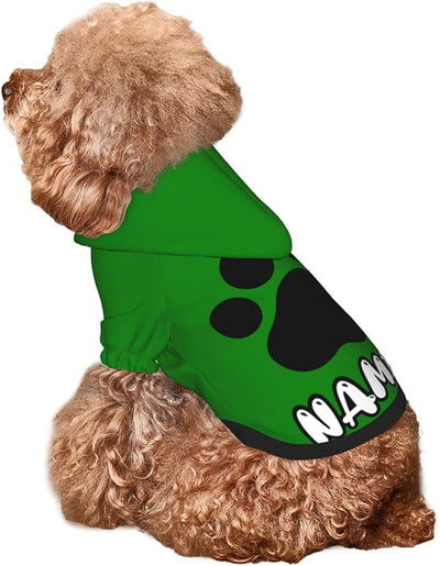 Custom Dog Hoodie Soft & Warm Design Your Own Personalized Photo Text Logo Name Dog Clothes for Puppy Sweatshirt Hooded for Small Medium Large Dogs Girl/Boy Cats Green