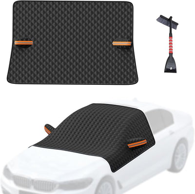 All-Season Magnetic Windshield Cover for Ice and Snow,Foldable Winter Snow Cover for Side Mirror Protection,Waterproof Frost Guard for Car, SUV & Truck,Easy Install & Storage Bag