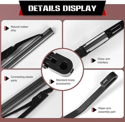 OTUAYAUTO Rear Windshield Wiper Arm Blade - Replacement for Chevrolet Chevy Tahoe, Suburban, Cadillac Escalade&ESV, GMC Yukon&XL 2015-2020 OEM 15711688