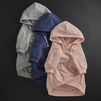 Pet Passion Rocky – The Original Lightweight Hooded Tee 100% Organic Cotton Dog Hoodie Pet Coat Sweater for All Sized Dogs, Original Navy, Small (10-25 lbs)