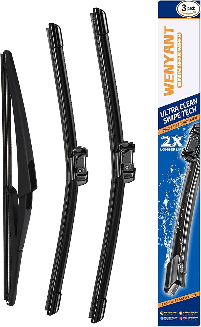 22"/20"/11" Windshield Wipers Compatible with Jeep Renegade 2015-2021 Front and Rear Wiper Blades for My Car Original Equipment Automotive Replacement (Set of 3)