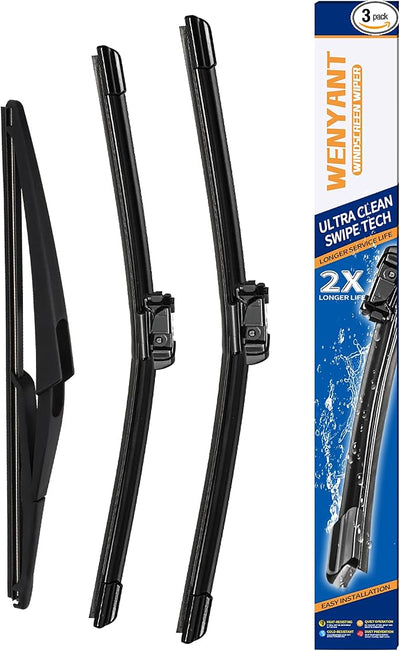 22"/20"/11" Windshield Wipers Compatible with Jeep Renegade 2015-2021 Front and Rear Wiper Blades for My Car Original Equipment Automotive Replacement (Set of 3)