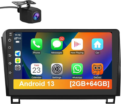 Car Stereo for Toyota Tundra 2007-2013 & Sequoia 2008-2018, Android 13 2GB+64GB 10.1 Inch Touch Screen with CarPlay & Android Auto, Bluetooth, WiFi, FM/AM Radio, Backup Camera