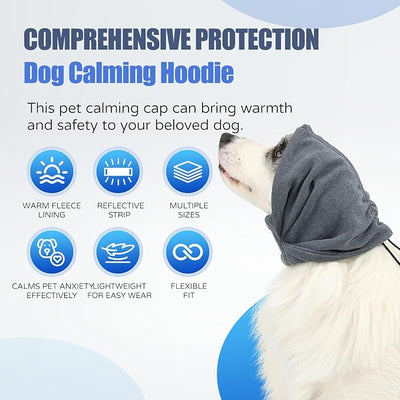 Dog Calming Hoodie, Reducing Noise Wrap, Dog Ear Muffs Noise Protection