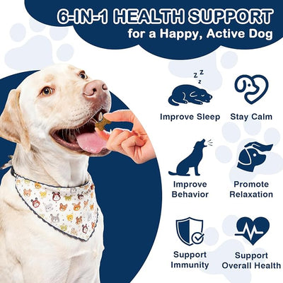 Calming Chews for Dogs 300ct with Melatonin-Stress & Anxiety Relief Sleep Aid Treats for Small/Medium/Large Dogs-Storms, Fireworks, Thunder, Barking, Separation Vet Approved Chicken Flavor