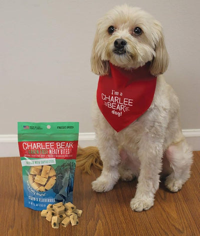 Charlee Bear Meaty Bites Dog Treats, Chicken & Blueberries, 2.5oz (Pack of 2)