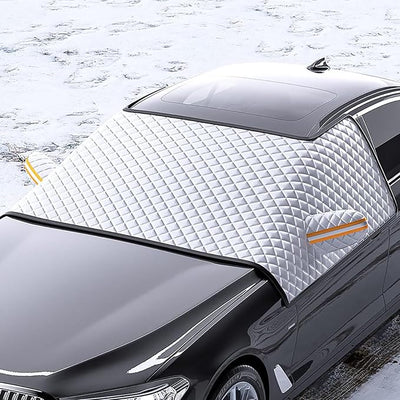 Winter Windshield Cover for Infiniti QX QX30 QX50 QX55 QX56 QX60 QX70 QX80, Protects from Snow Ice and Frost Magnetic Windshield Cover with Mirror Covers Windshield Snow Cover,M Style