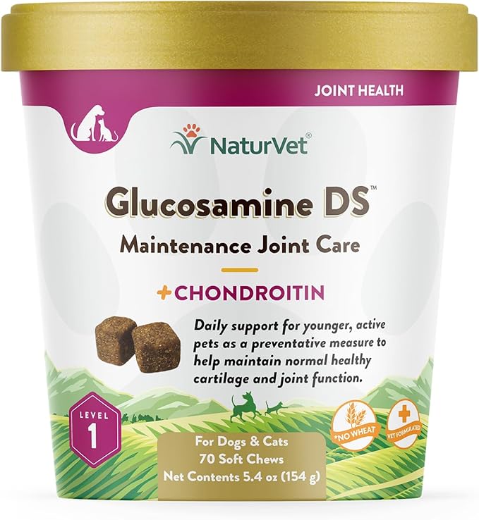 Glucosamine DS Level 1 Maintenance, Joint Care Support Supplement for Dogs and Cats, Soft Chews, Made in The USA