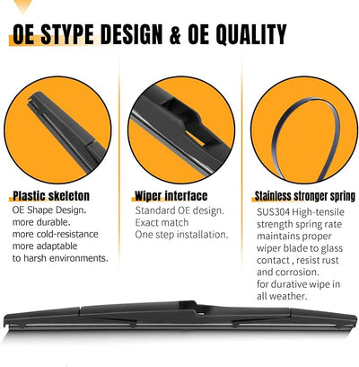 AUTOBOO 16" Rear Windshield Wiper Blade Replacement for Lexus RX350 RX450H 350L 450hL 2022 2021 2020 2019 2018 2017 2016 2015 2014 2013 2012 2011 2010 350L 450hL-Factory Quality(Pack of 1)