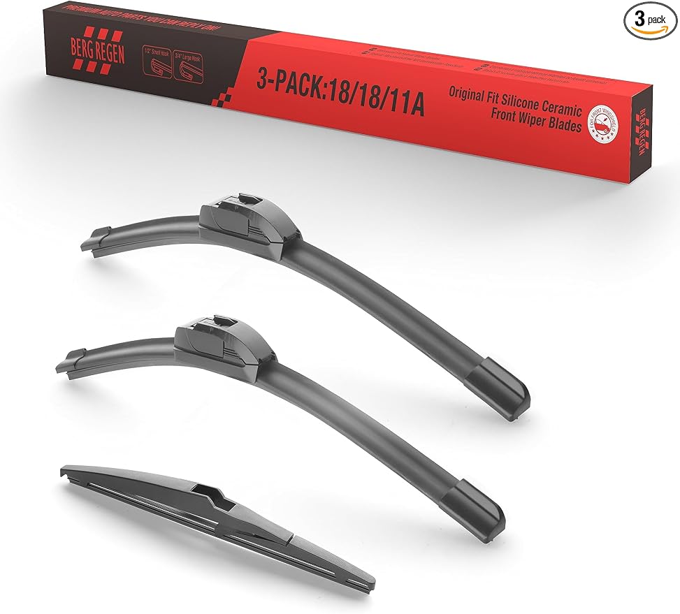 3 Silicone Wiper Blades Replacement For Chevy Chevrolet HHR 2011 2010 2009 2008 2007 2006-18"/18"/11" (Pack of 3) All-Season Original Equipment Windshield Wiper Blades for my car