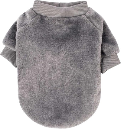 FabriCastle Small Dog Sweater, 3-Pack Dog & Cat Clothes, Soft and Warm Pet Jackets for Small Dogs Boy & Girl, Winter Pet Apparel Costumes, Puppy Outfits (Grey,Blue,Dark Blue, X-Large)