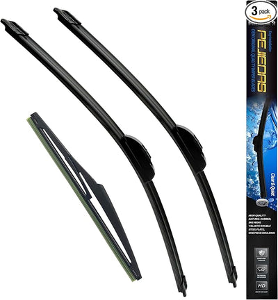 3 Wiper Blades, Front Wiper + Rear Wiper Blades for Dodge Durango 2011-2022/Jeep Grand Cherokee 2014-2022 (22 inch + 21 inch + 11 inch Wiper Blades) OE Original Style