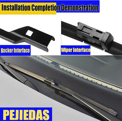 3 Replacement Wiper Blades For VW Volkswagen Atlas 2018 2019 2020 2021 2022 2023，26" + 22" + 12" Front and Rear Wiper Blades (Pack of 3)